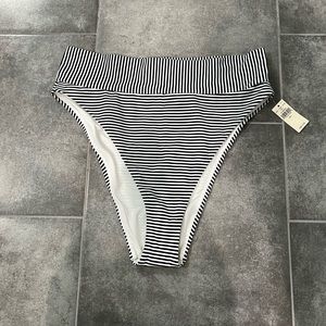 Black and white swim bottoms